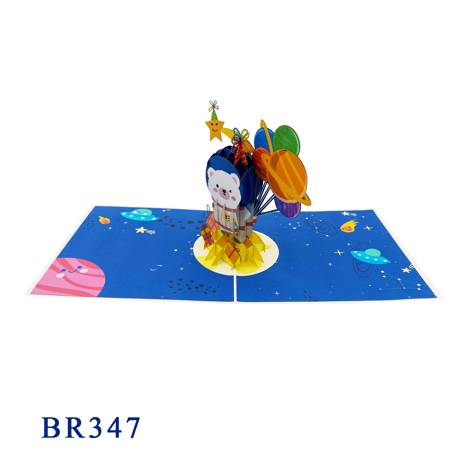 Bear Astronaut Pop Up Card