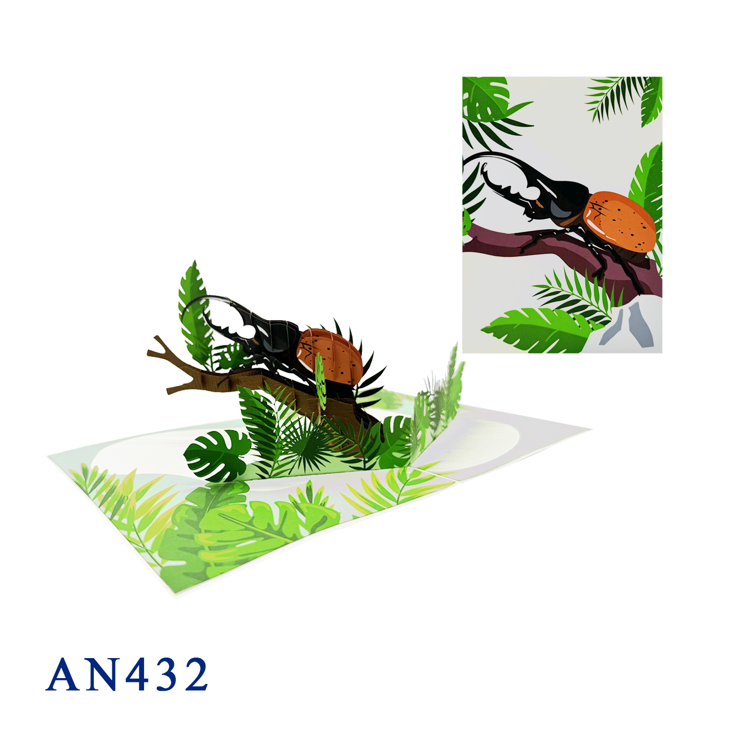 Beetles Pop Up 3D Greeting Card