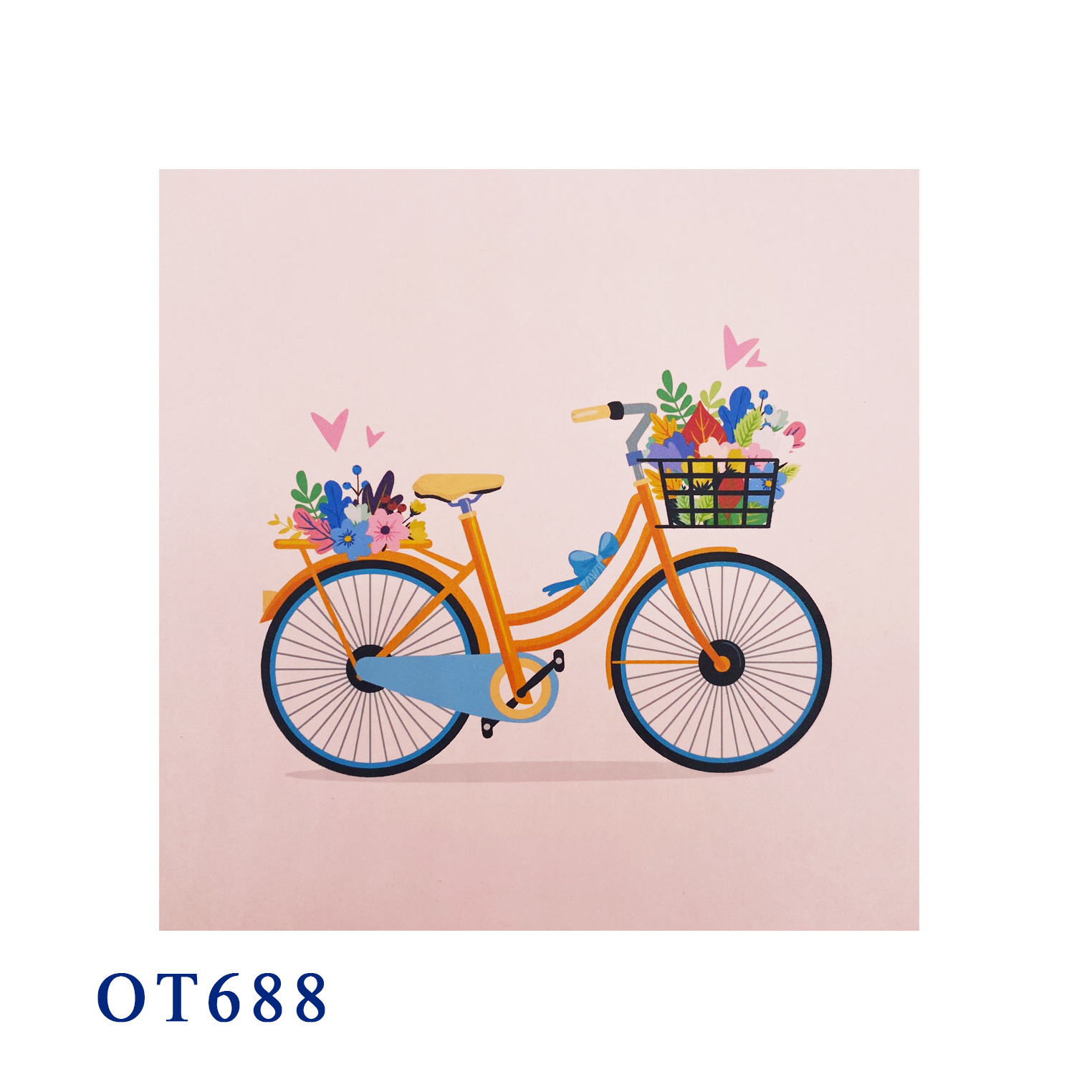 Bicycle Flowers Pop Up Card