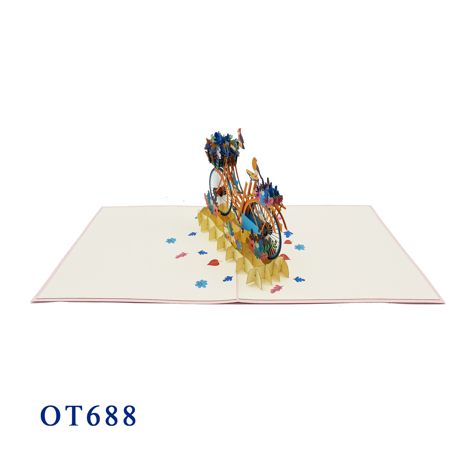 Bicycle Flowers Pop Up Card