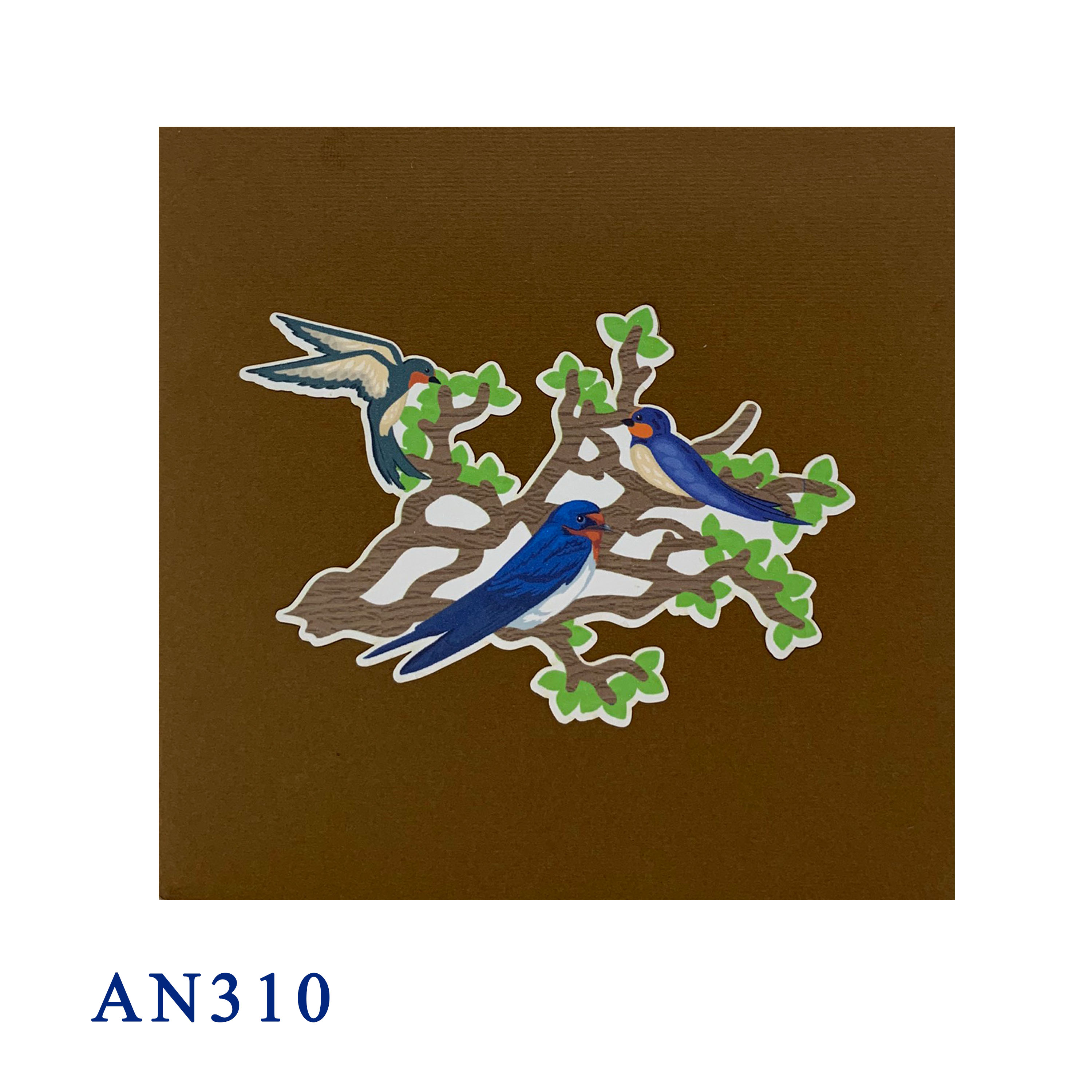 Blue Sparrow Pop Up Card