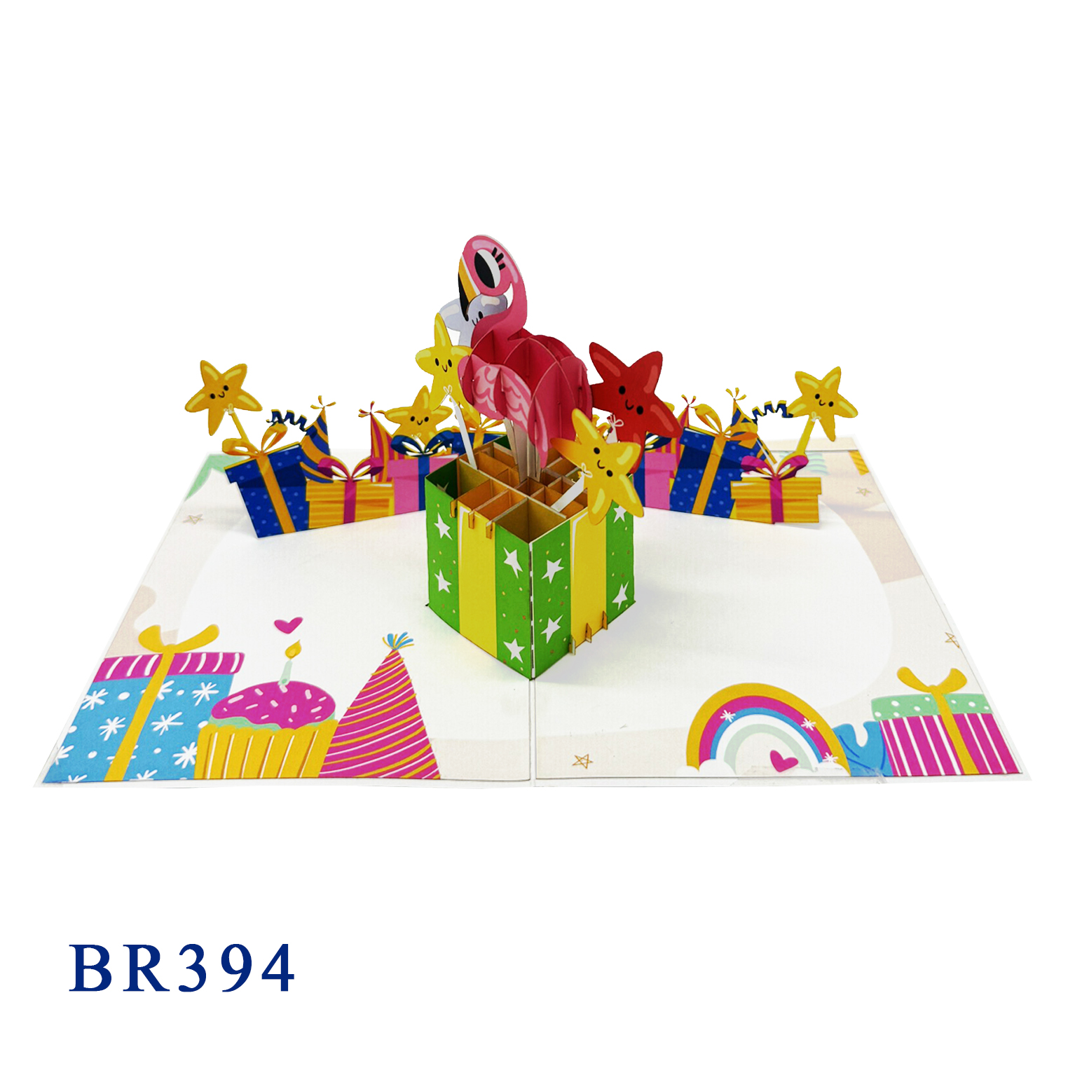 Birthday Flamingo Pop Up Card