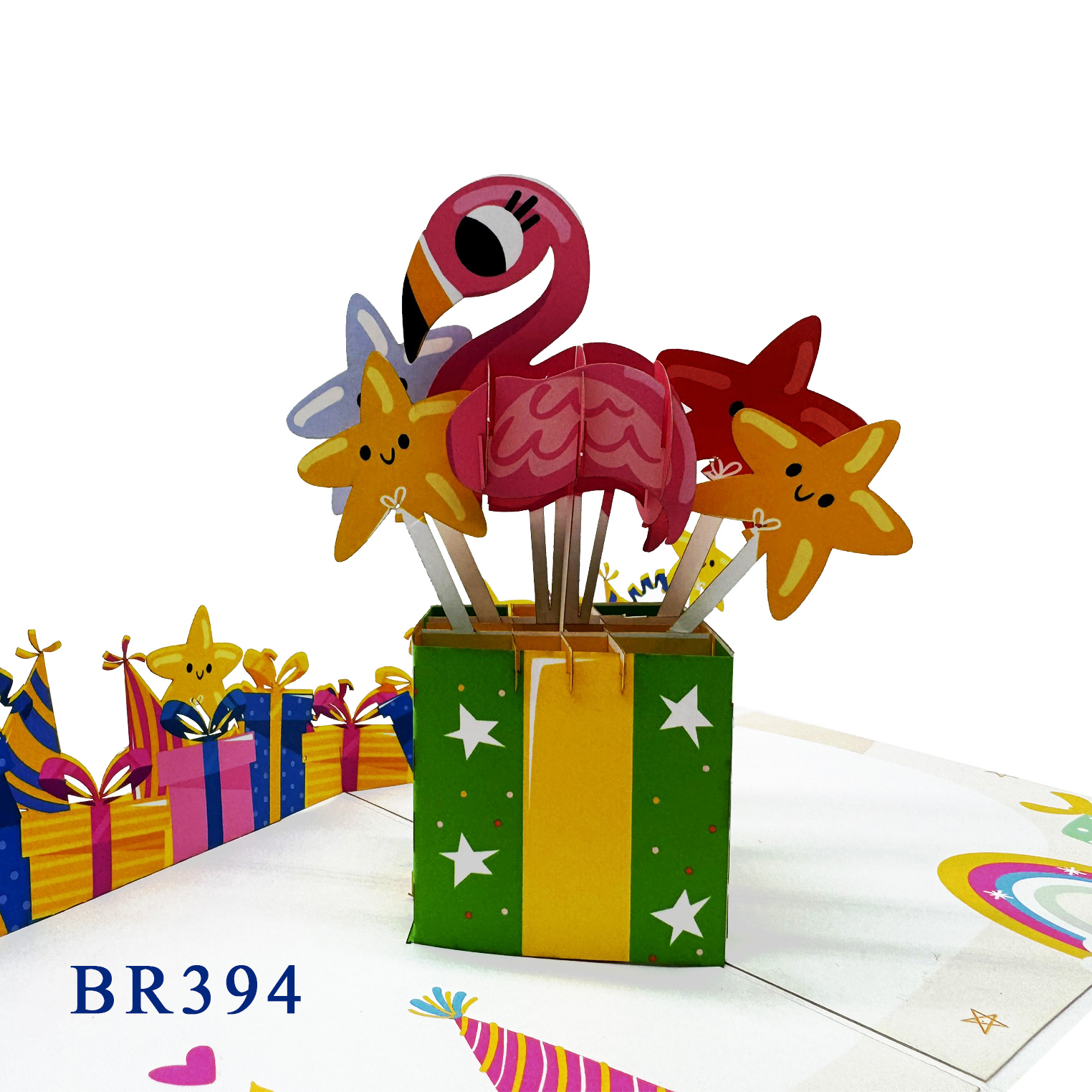 Birthday Flamingo Pop Up Card