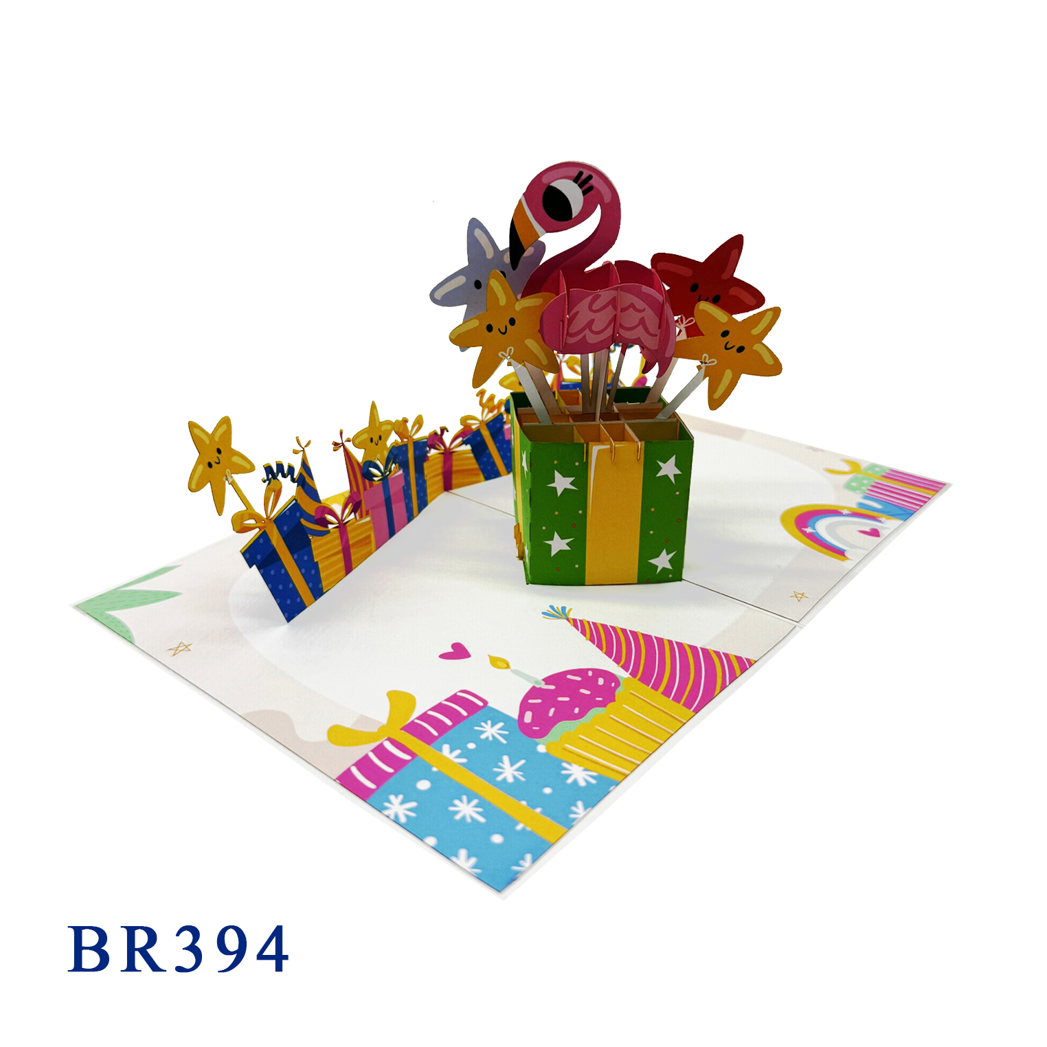 Birthday Flamingo Pop Up Card
