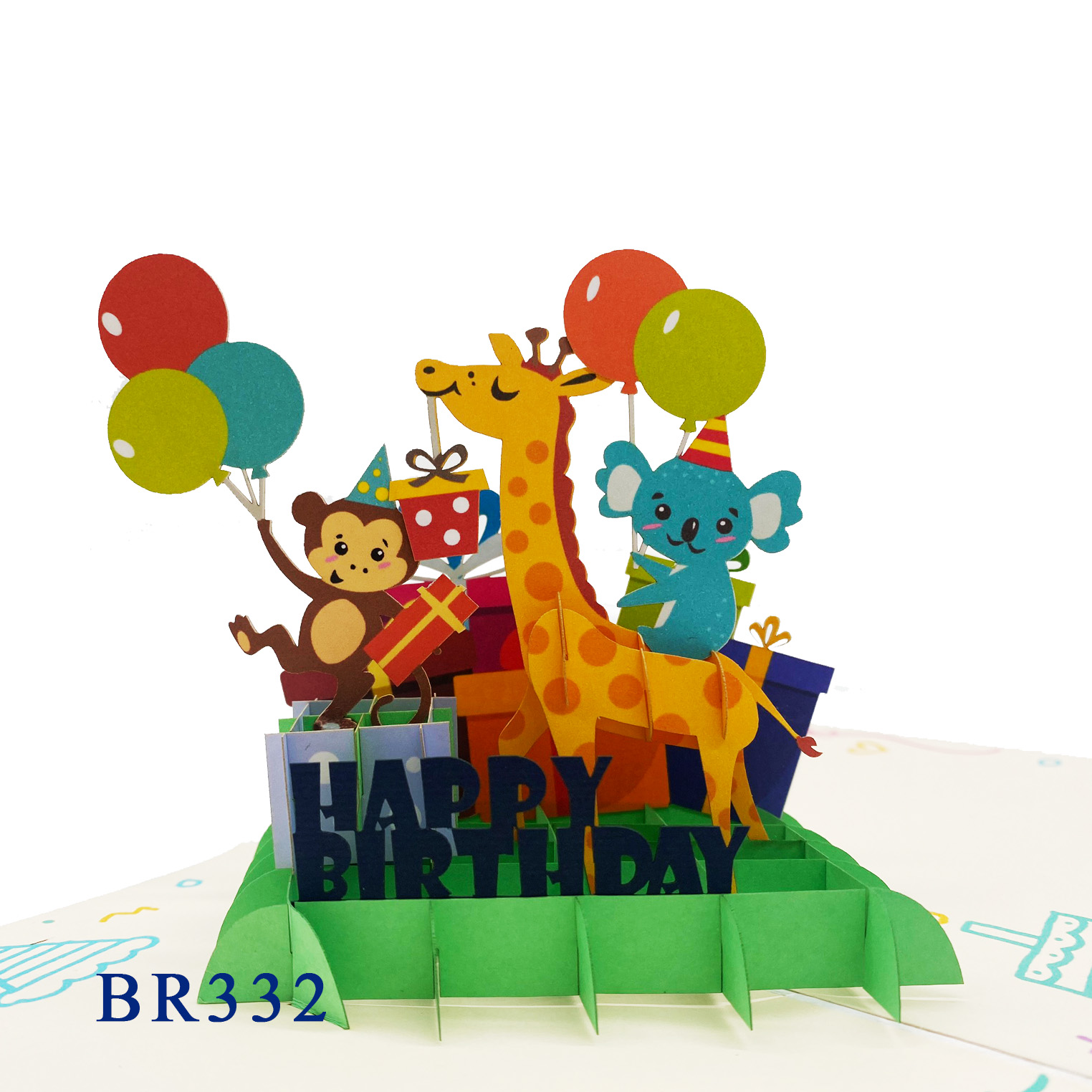 Birthday Animals Pop Up Card