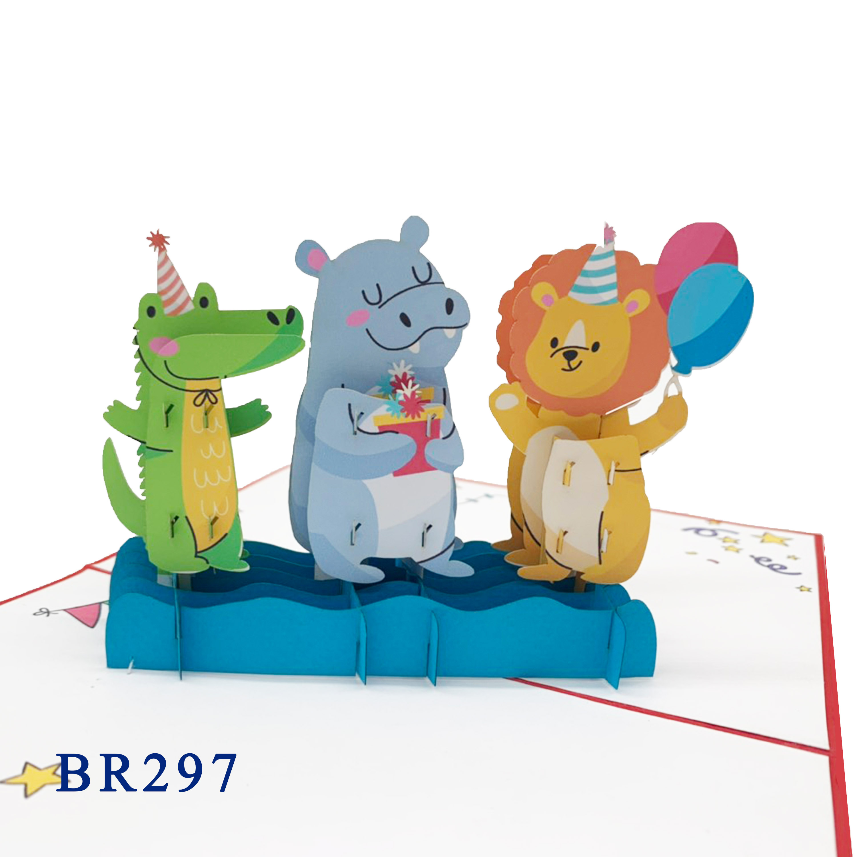 Happy Birthday Animals Pop Up Card