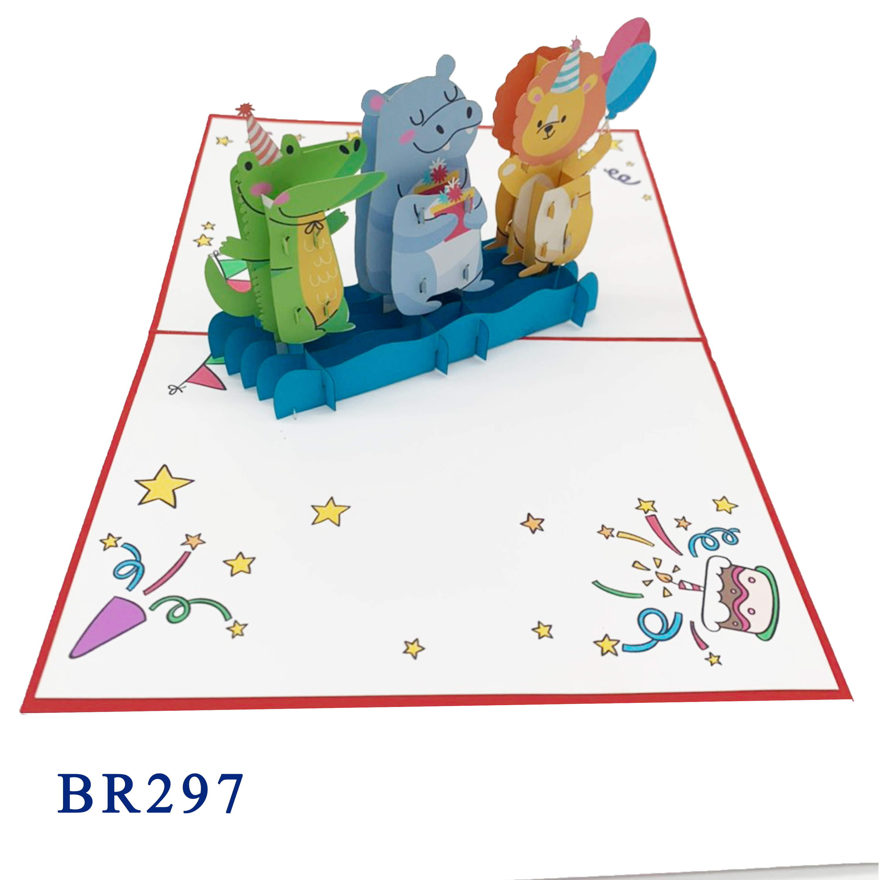 Happy Birthday Animals Pop Up Card