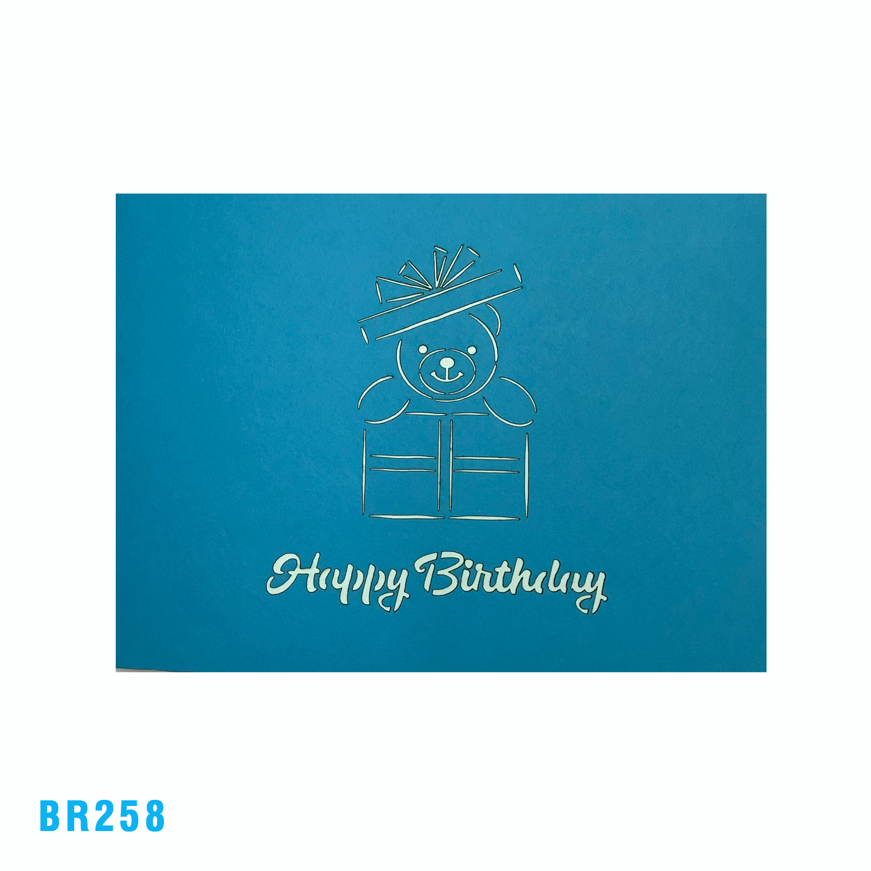 Birthday Bear Present Pop Up Card