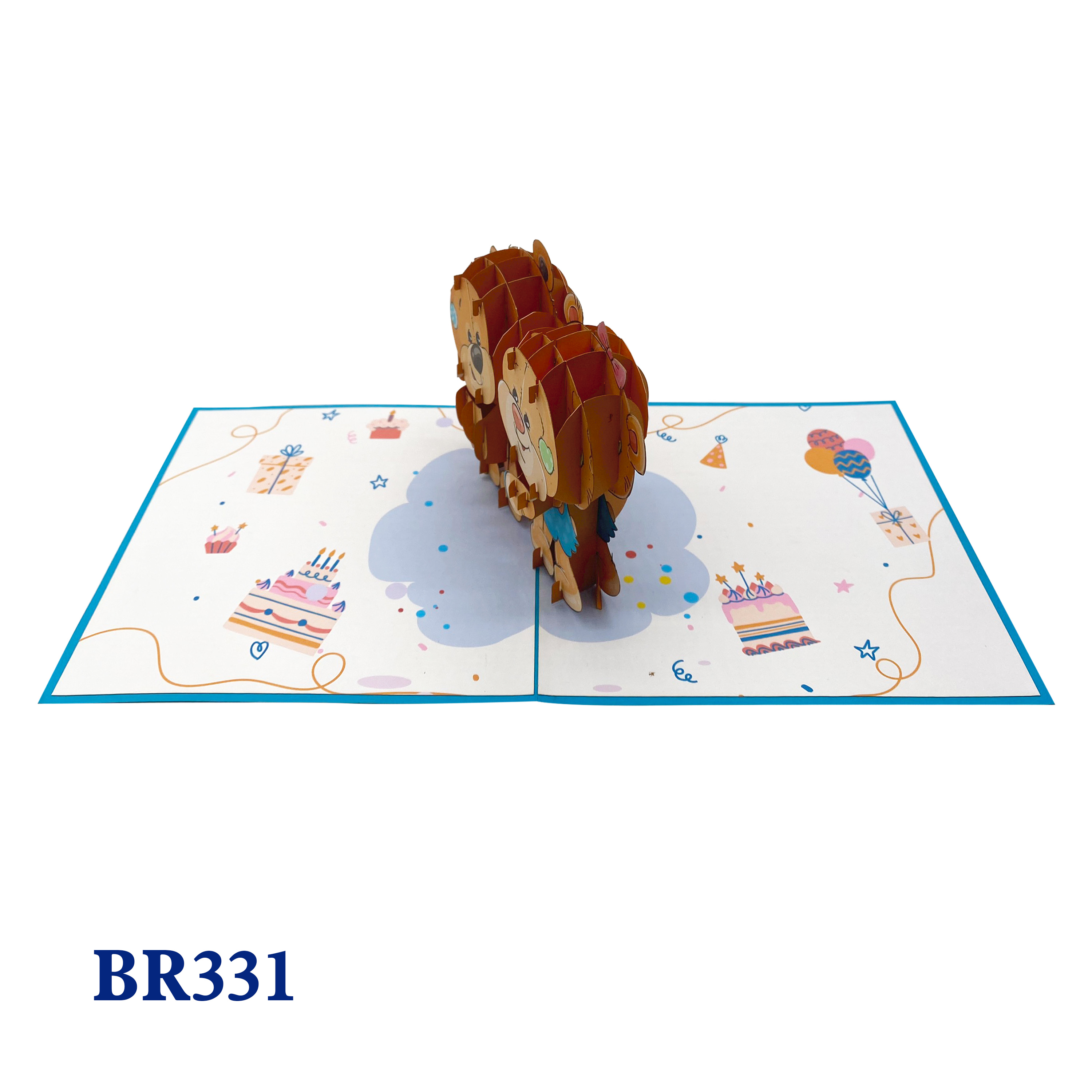 Cute Bears Birthday Pop Up Card