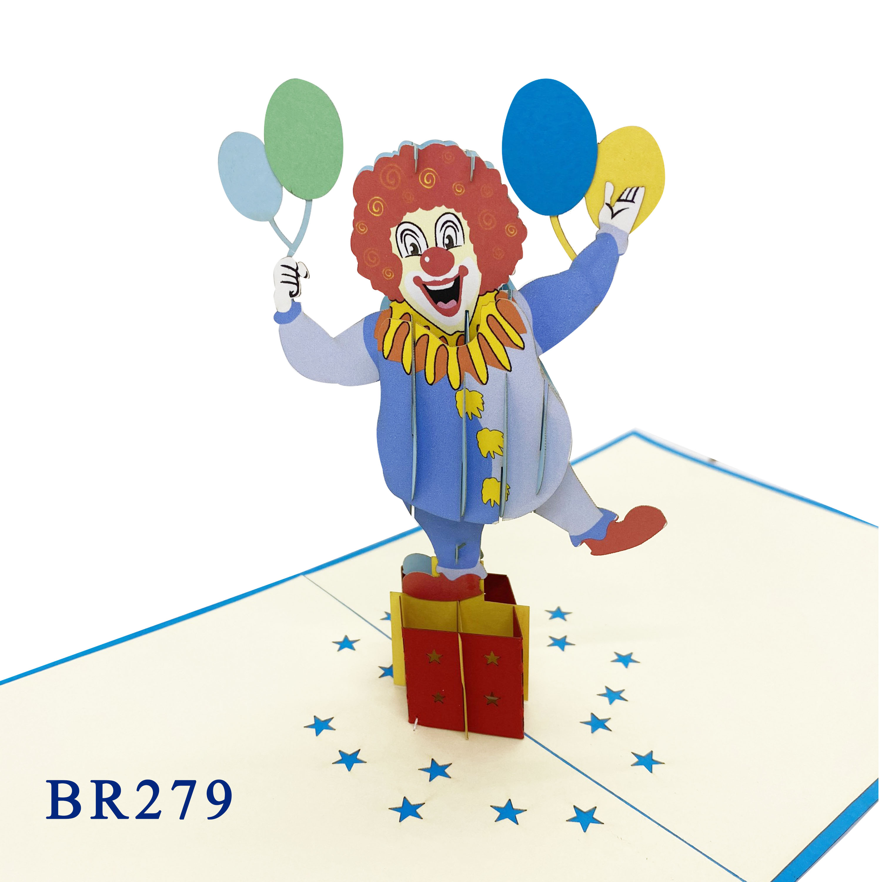 gås Fremme beton Birthday Clown Pop Up Card