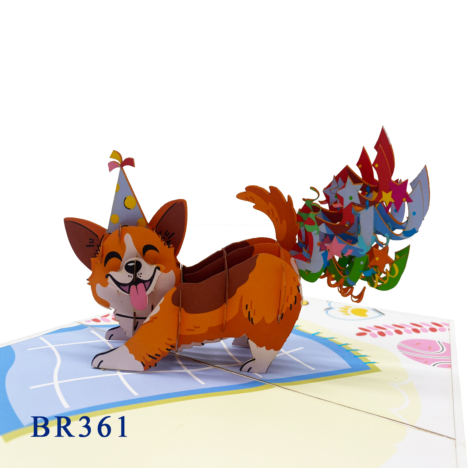 Happy Buttday Corgi Pop Up Card