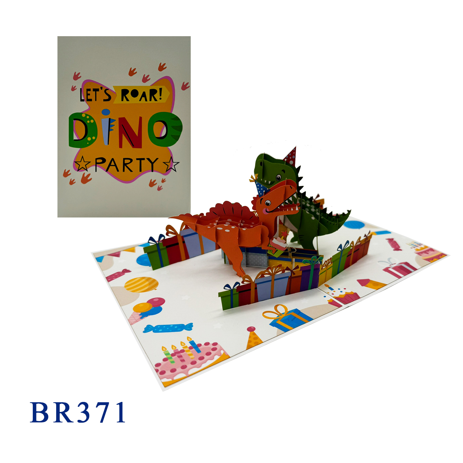 Birthday Dinos Pop Up Card