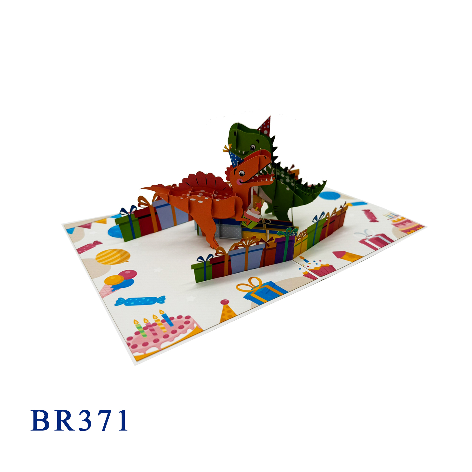 Birthday Dinos Pop Up Card
