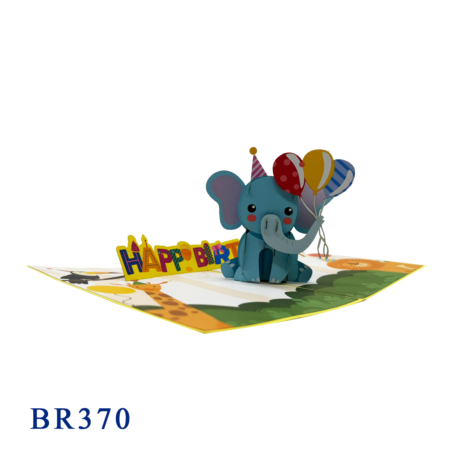 Birthday Elephant Pop Up Card