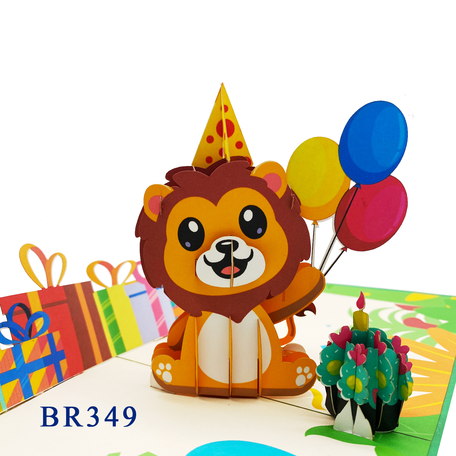Birthday Lion Pop Up Card