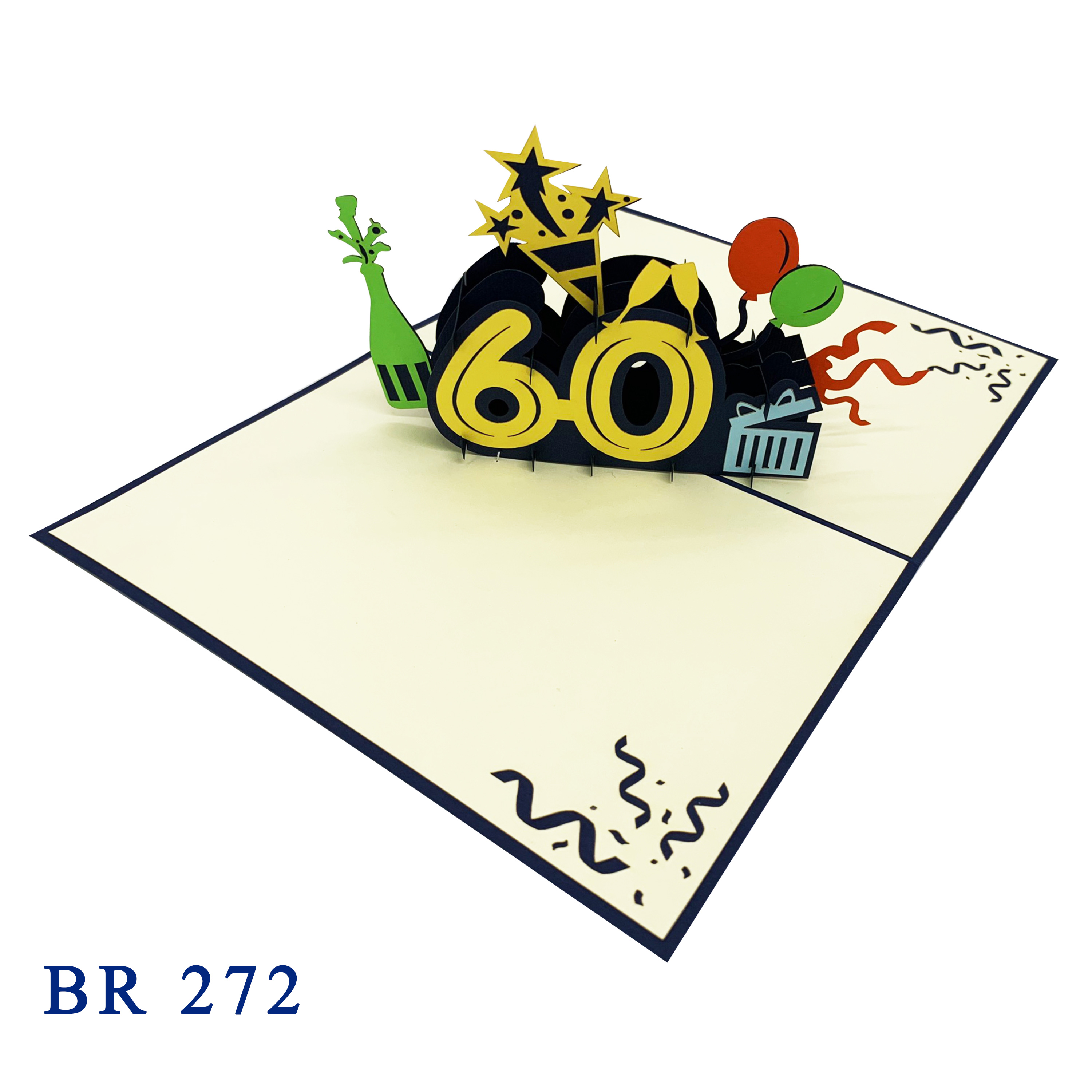 Happy 60th Birthday Pop Up Card