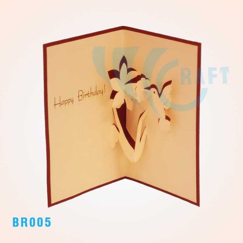 Birthday Humming Bird Pop Up Card