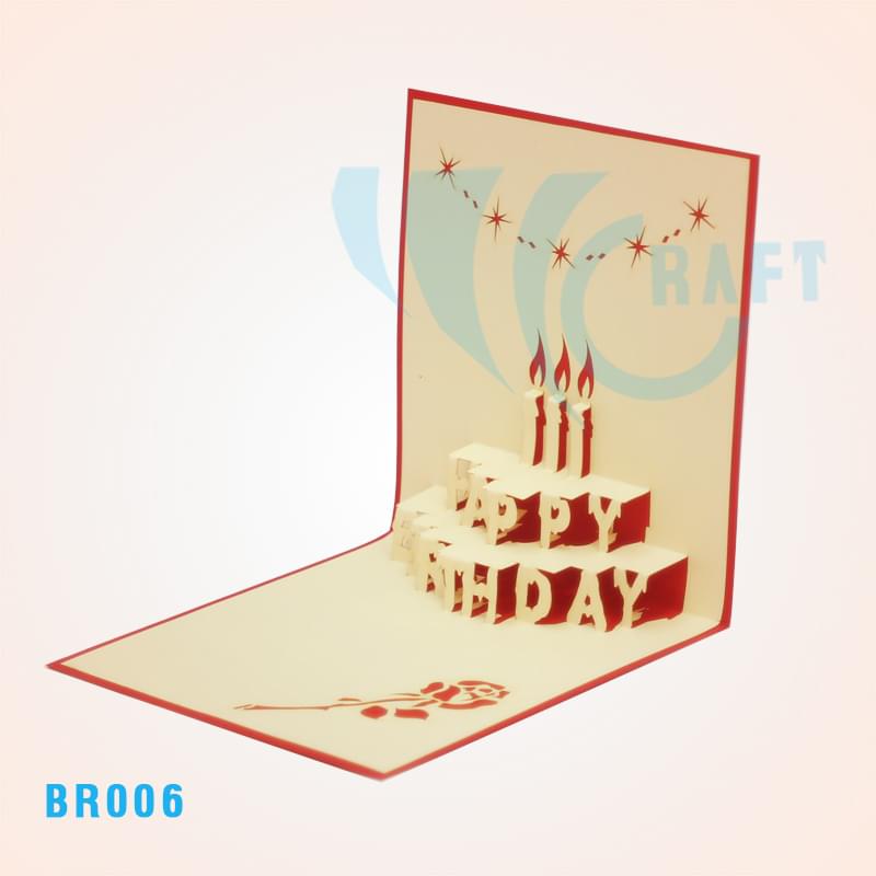 Birthday Cake Pop Up Card