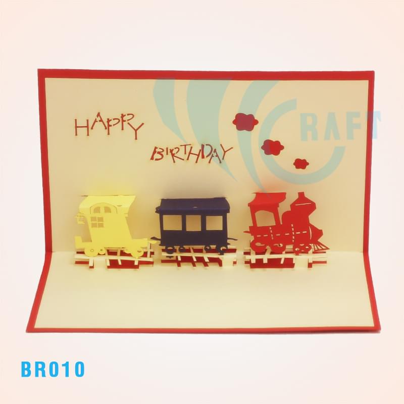 Birthday Train Pop Up Card