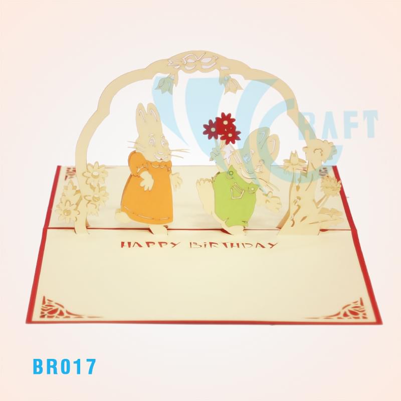 Birthday Rabbit Pop Up Card