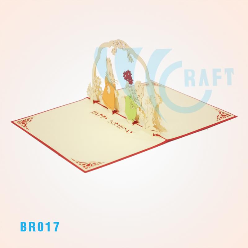 Birthday Rabbit Pop Up Card