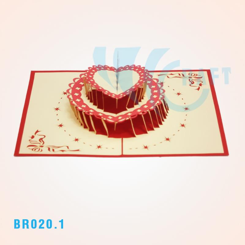 2 Layers Birthday Cake Pop Up Card 2