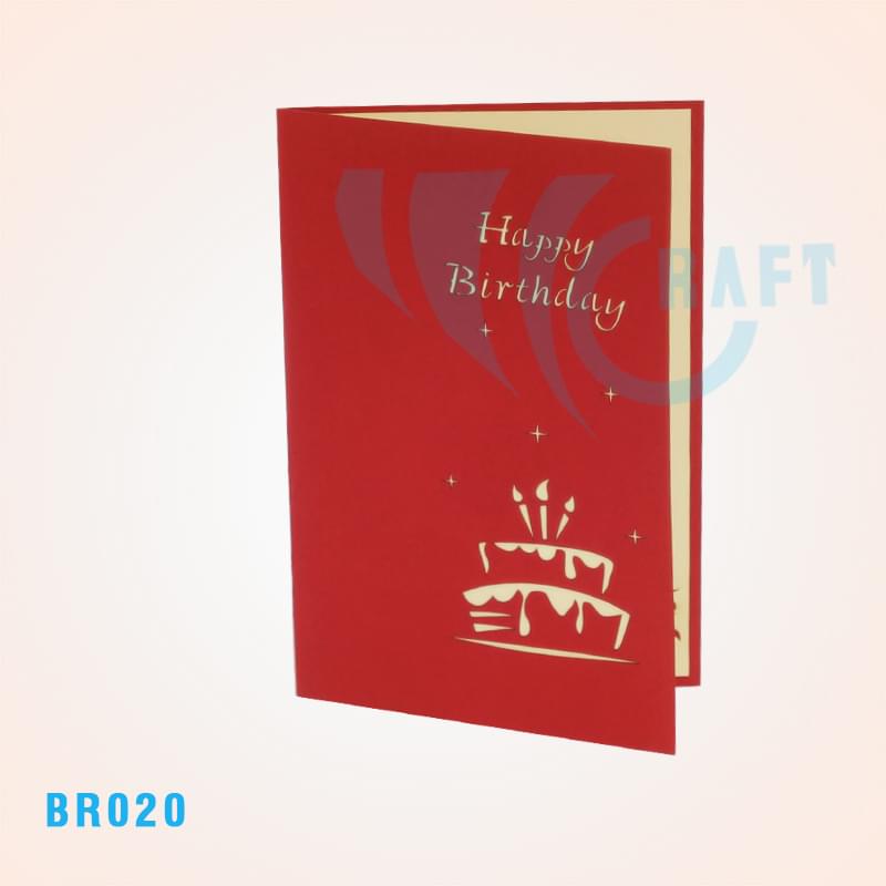 2 Layers Birthday Cake Pop Up Card