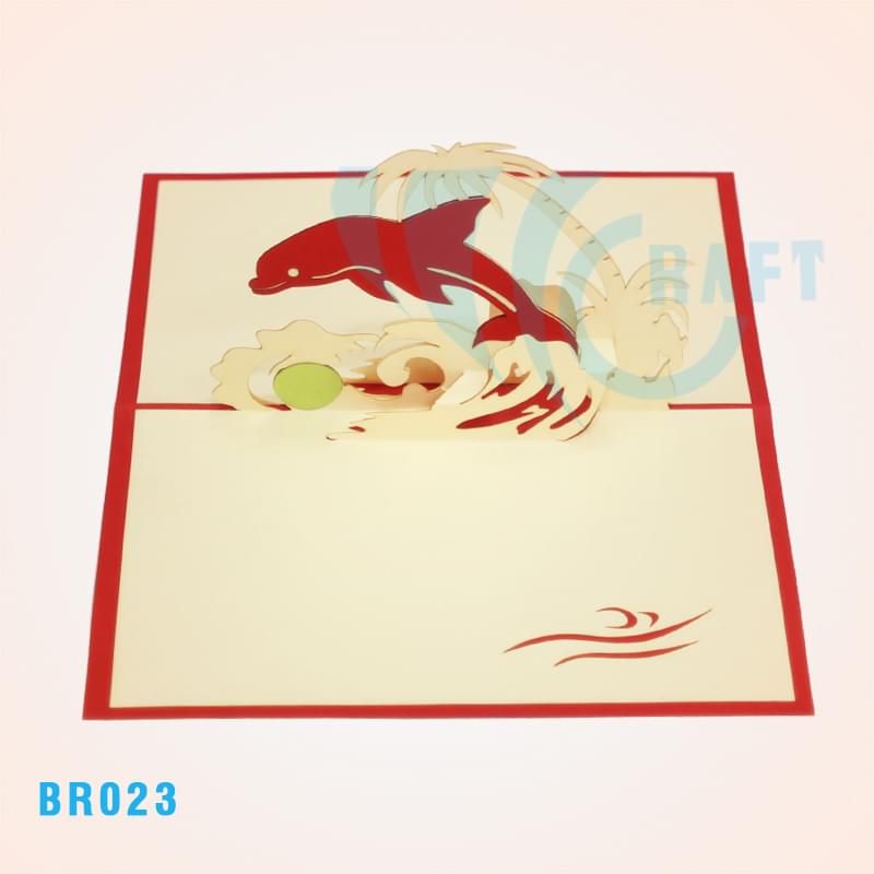 Birthday Dolphins Pop Up Card