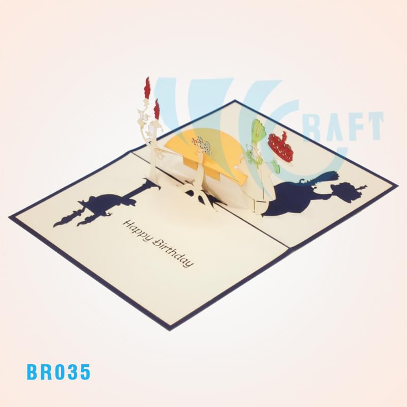 "The Chef Is Here To Cook For Your Birthday!" Pop Up Card