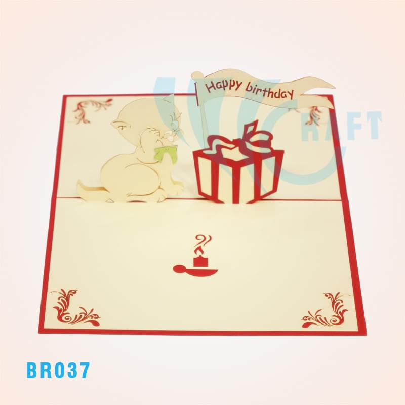 Birthday Kitty Pop Up Card