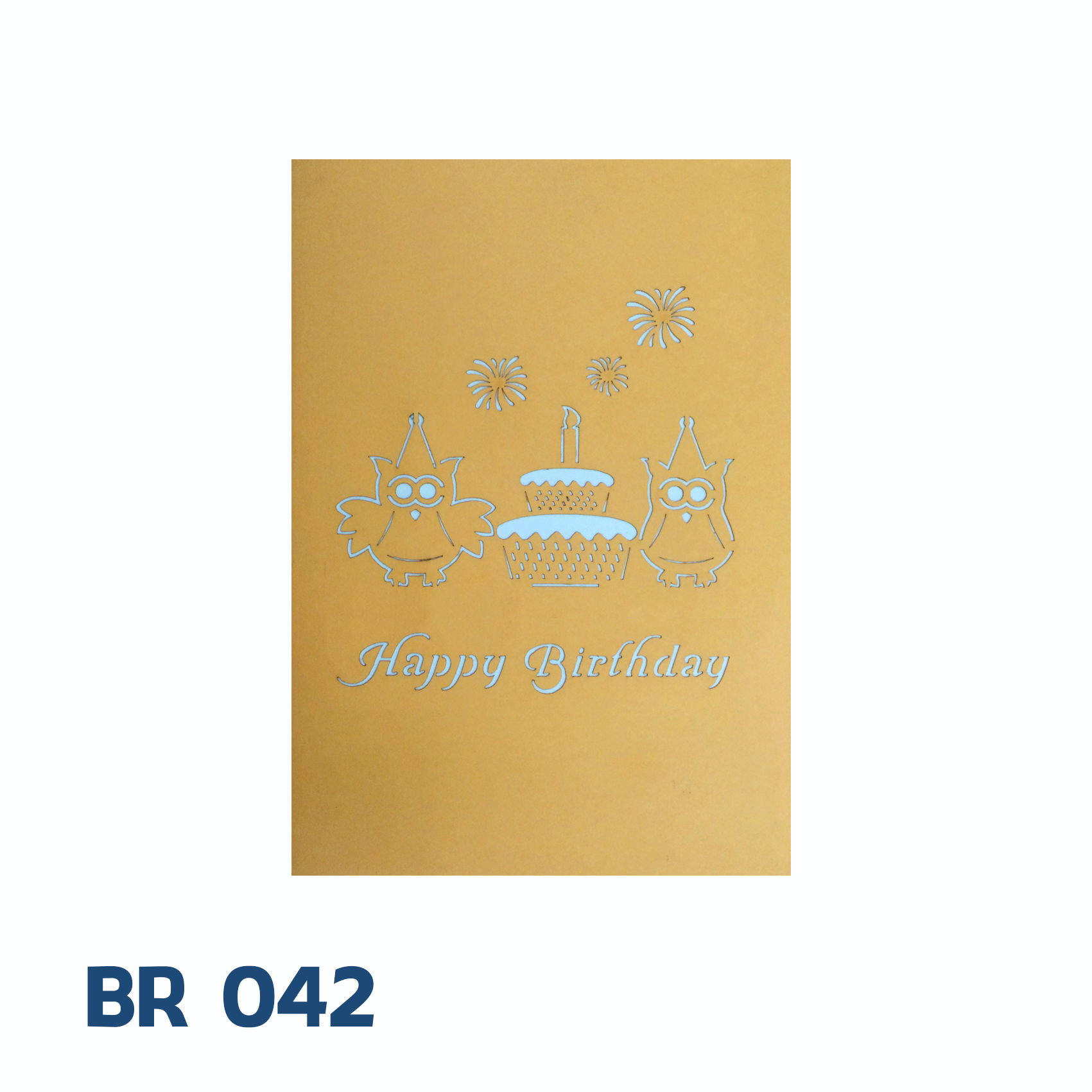 Birthday Owl 3D Pop Up Card