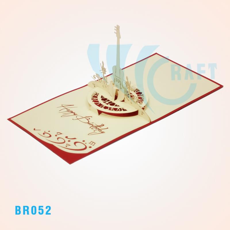 Birthday Guitar Pop Up Card