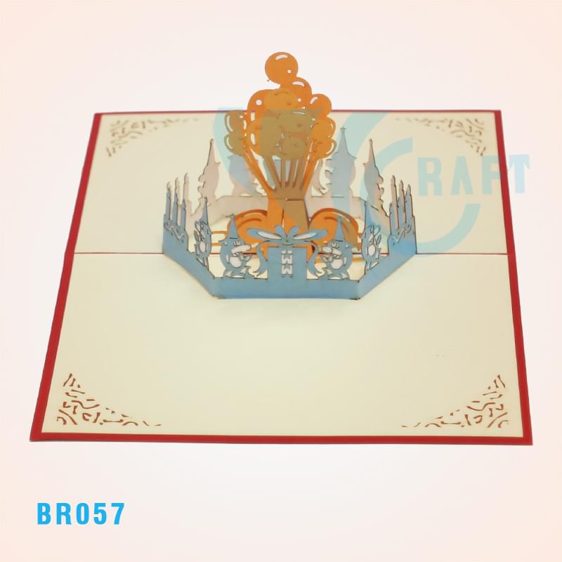 Birthday Dolphin And Balloon Pop Up Card