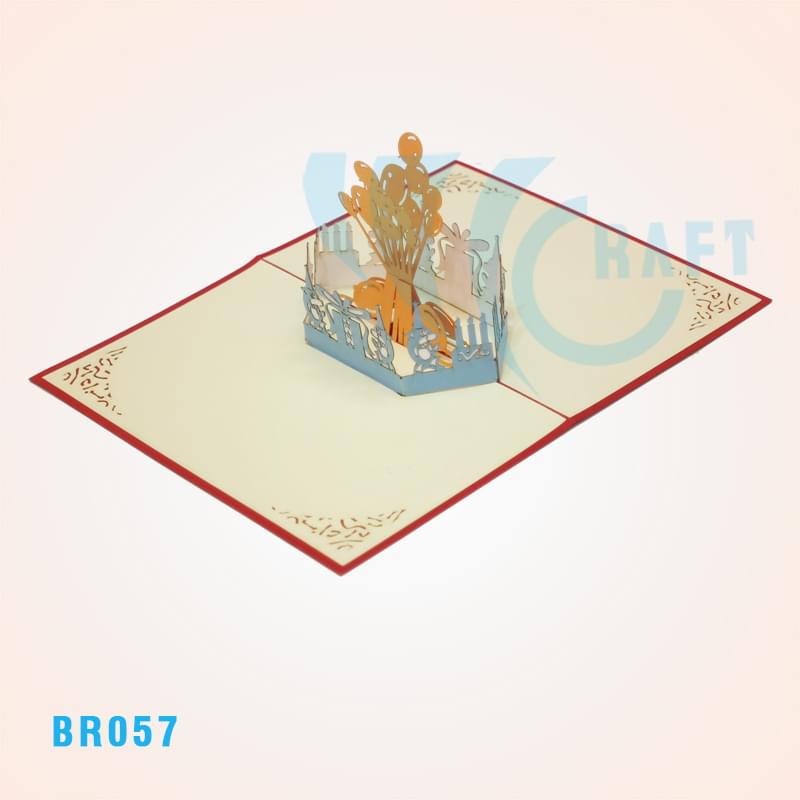 Birthday Dolphin And Balloon Pop Up Card