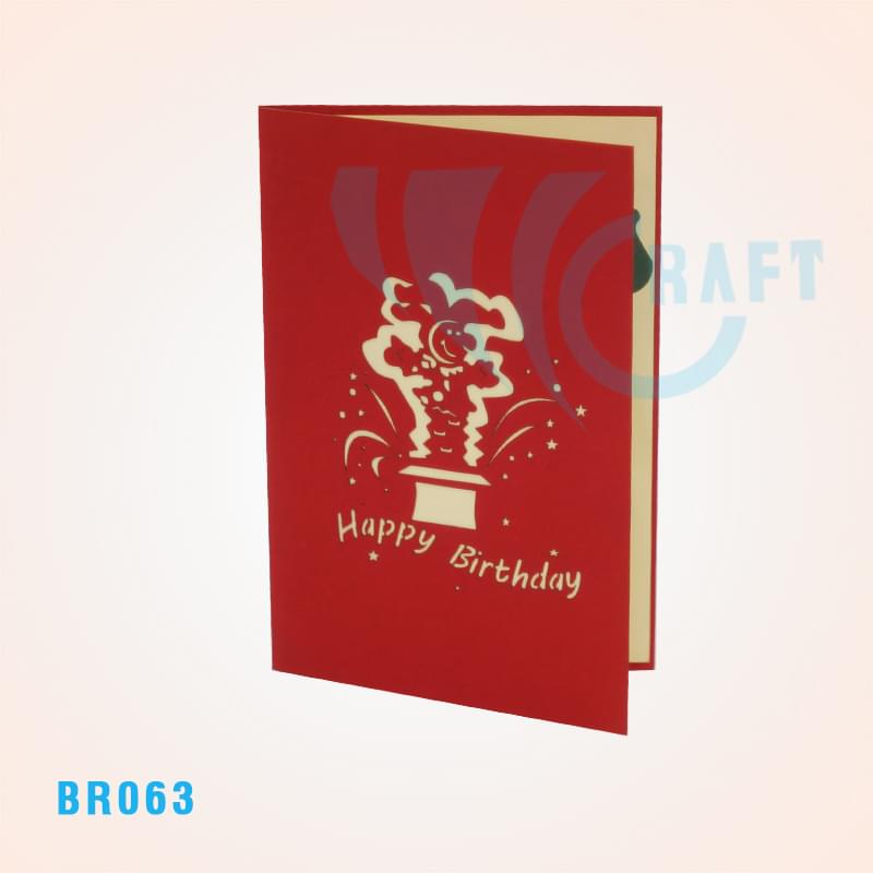 Birthday Clown Pop Up Card