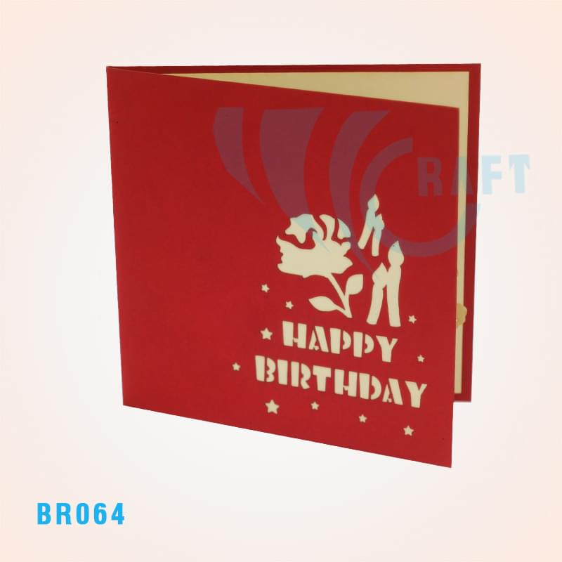 Birthday Flower Bouquet Pop Up Card