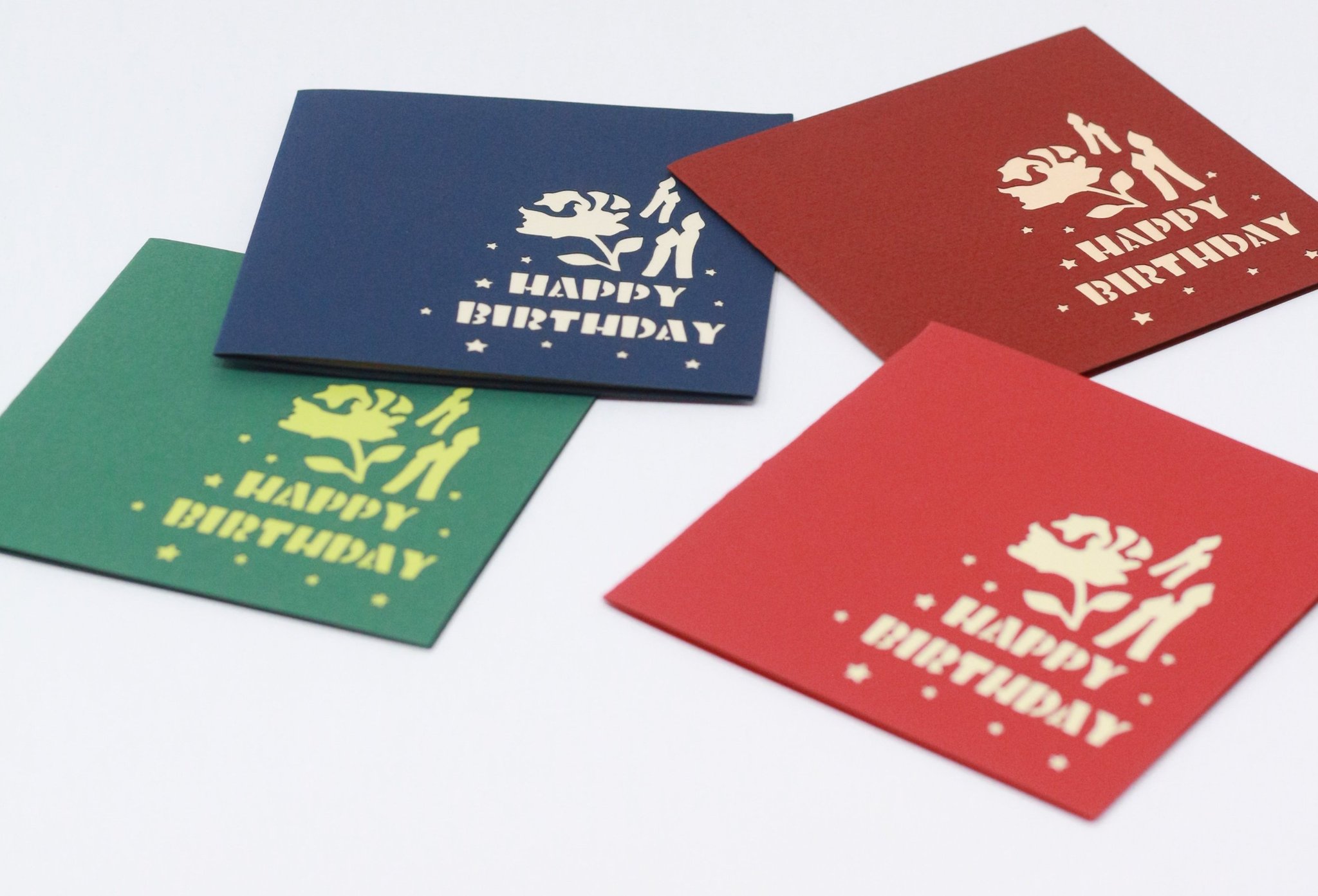 Birthday Flower Bouquet Pop Up Card