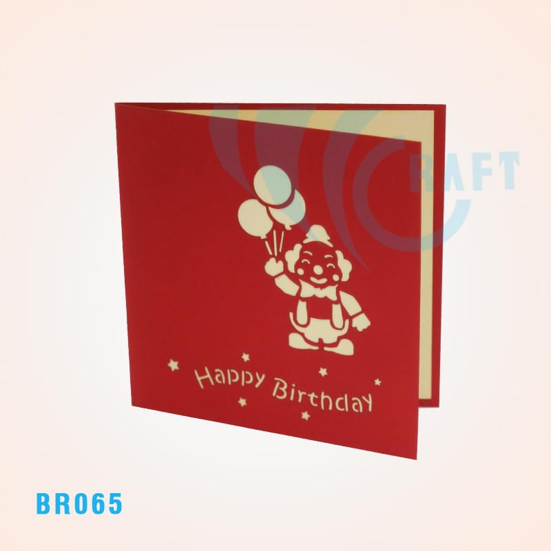 Birthday Clown Pop Up Card