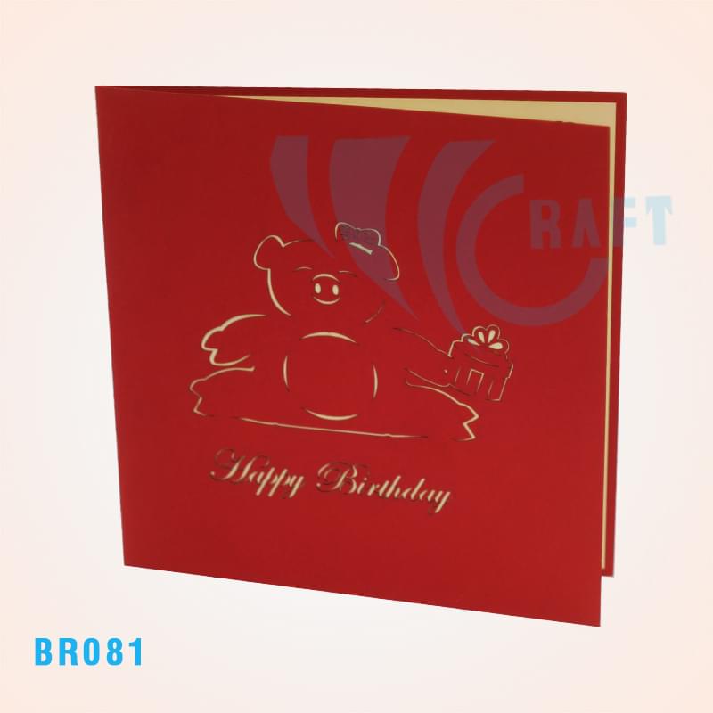 Birthday Pig Pop Up Card