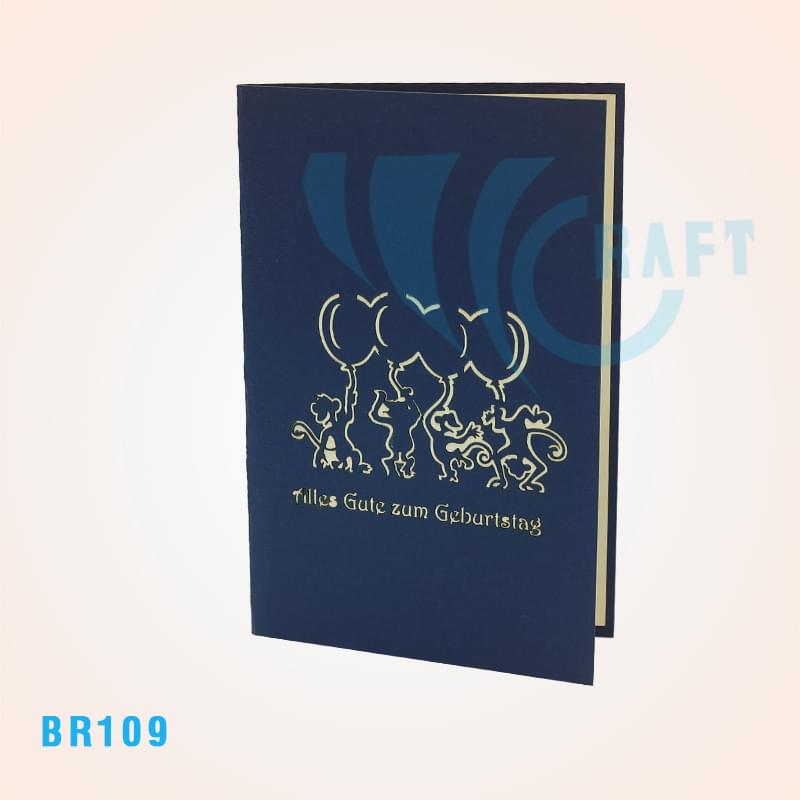 Birthday Monkeys Pop Up Card