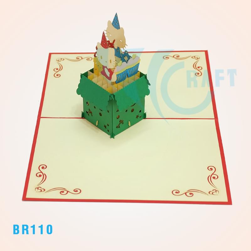 Birthday Kitty Pop Up Card