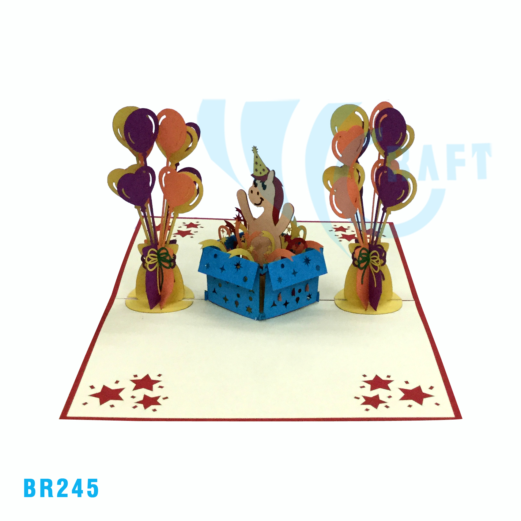 "Your Birthday Present Ia An Unicorn!" Pop Up Card