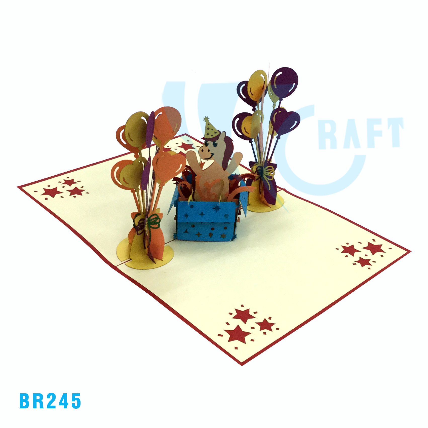 "Your Birthday Present Ia An Unicorn!" Pop Up Card