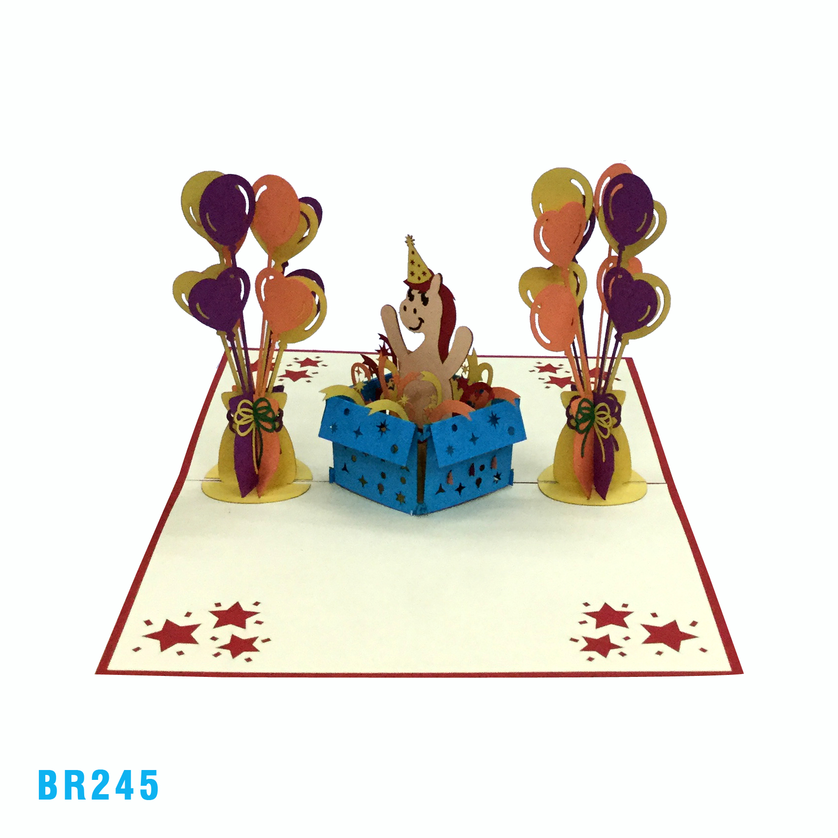 "Your Birthday Present Ia An Unicorn!" Pop Up Card