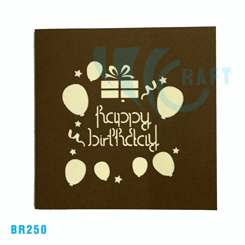 Birthday Bear With Balloon Pop Up Card