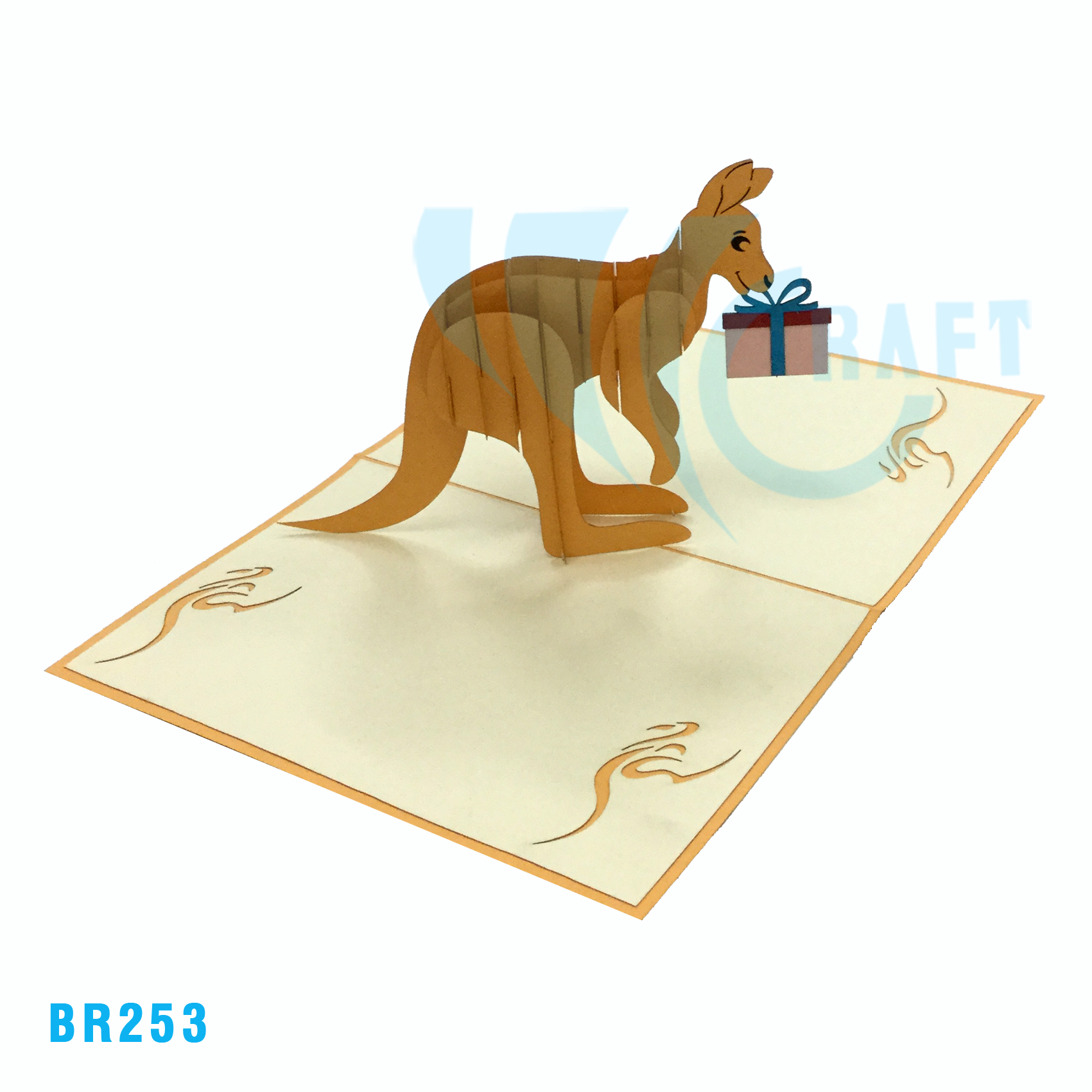 Birthday Kangaroo Pop Up Card