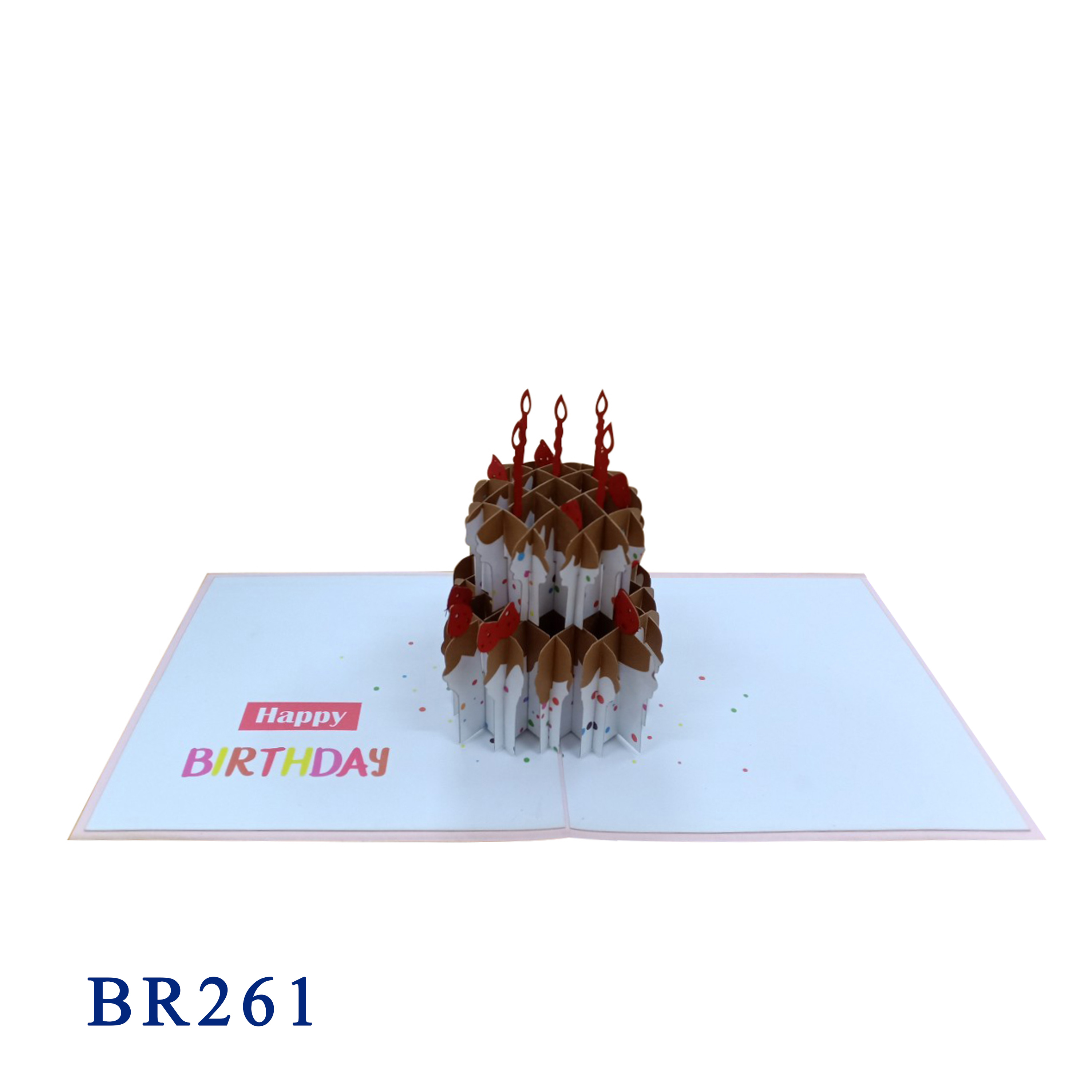 Colorful Birthday Cake Pop Up Card