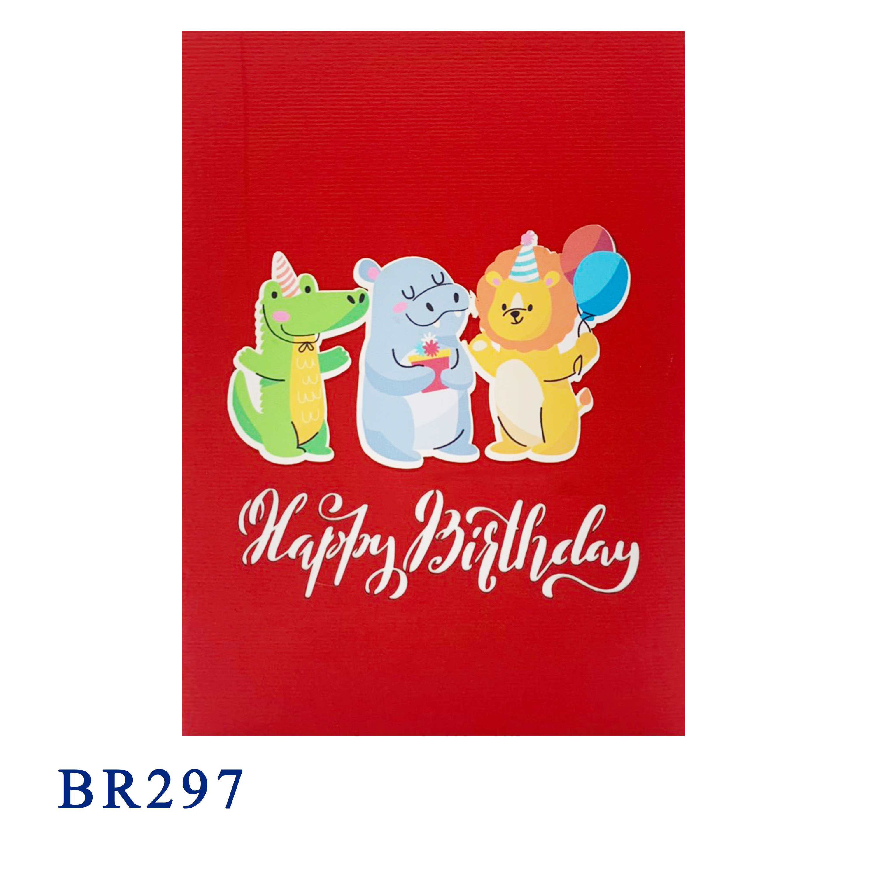 Happy Birthday Animals Pop Up Card