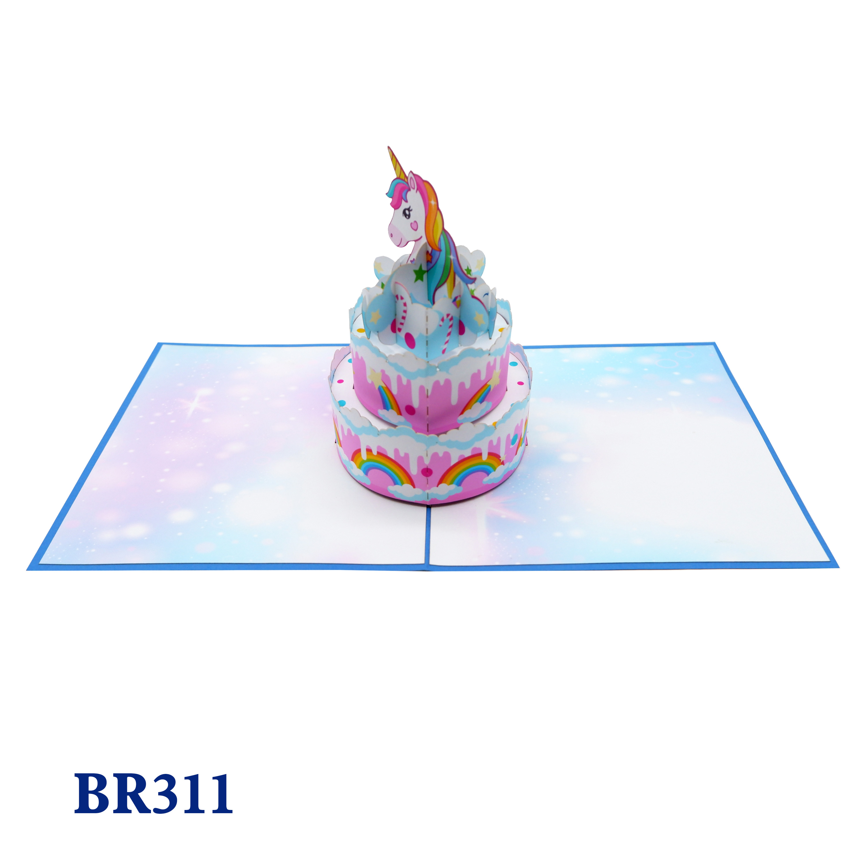 Birthday Pony Cake Pop Up Card