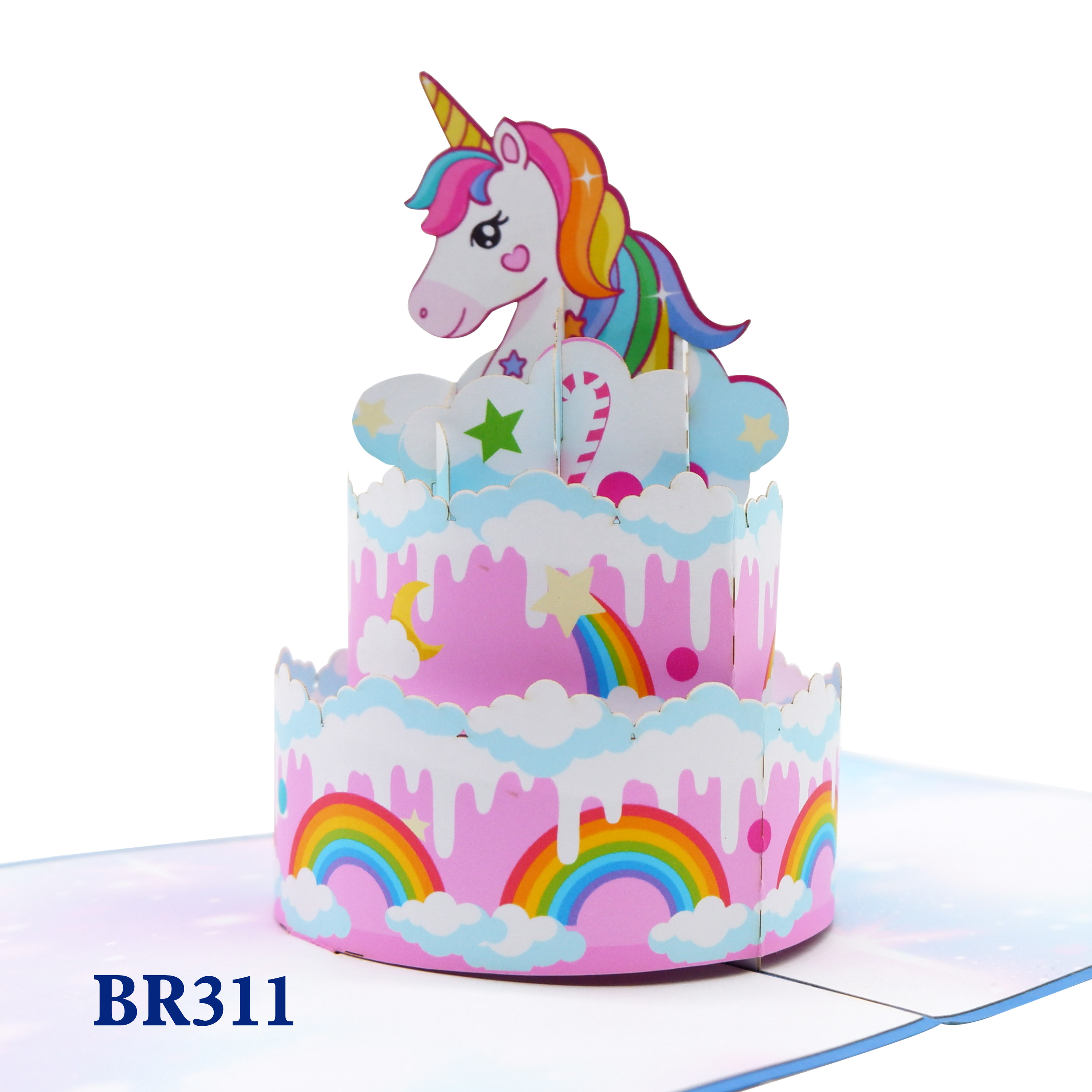 Birthday Pony Cake Pop Up Card